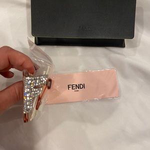 Fendi Pink Crystal F sunglasses